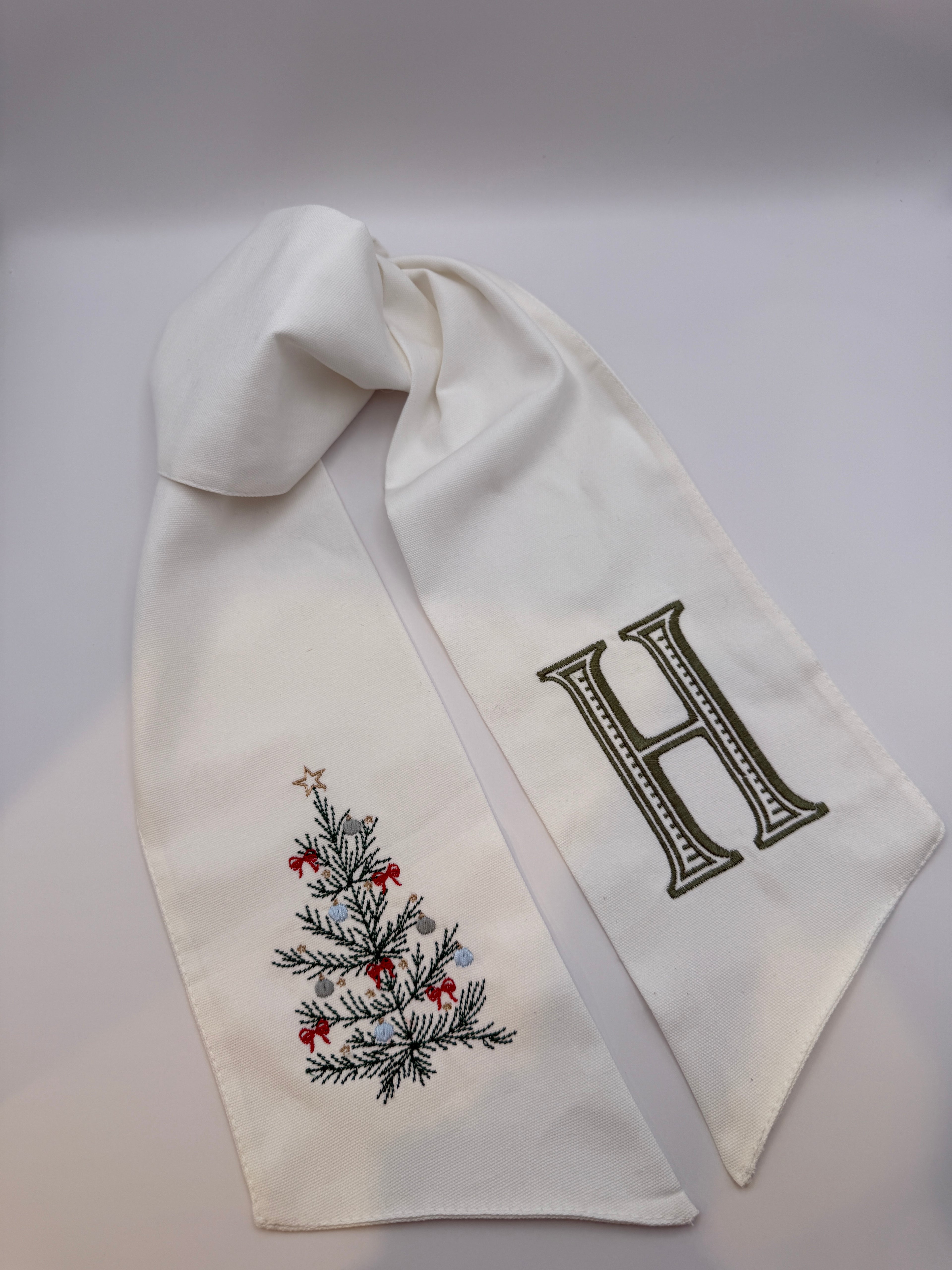 Christmas Tree Wreath Sash