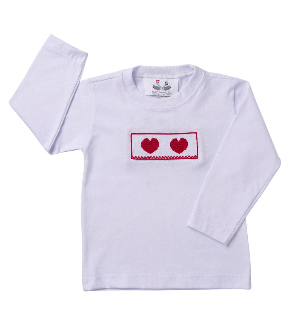 Preorder Smocked Heart Long Sleeved Shirt